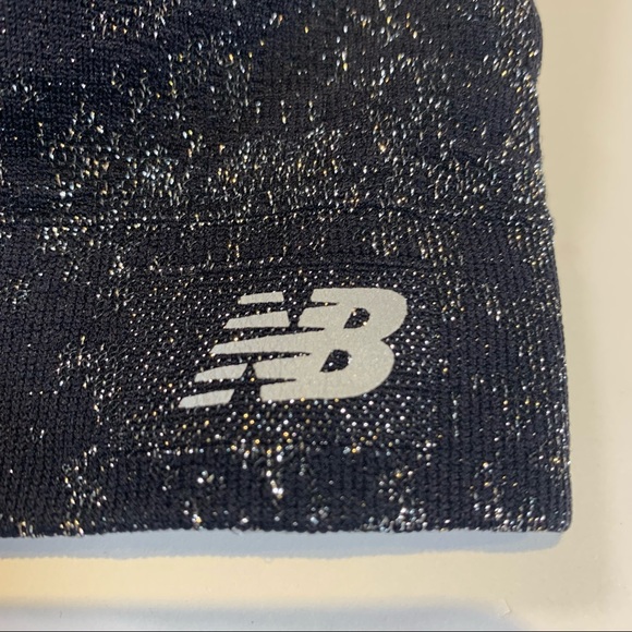 Med New Balance glittery black racerback sports bra - Picture 9 of 9